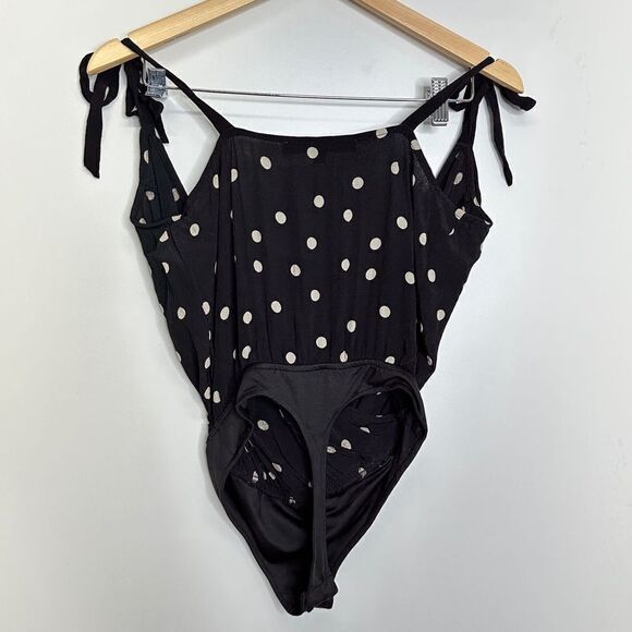 Lovers + Friends Bodysuit Evan Cami Polka-dot Size XS in Black - Picture 3 of 10